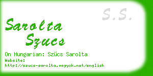 sarolta szucs business card