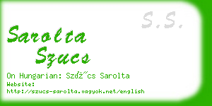 sarolta szucs business card